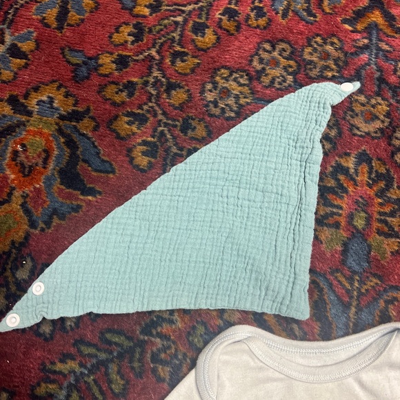 Baby boy lot fair isle sweater, corduroys, striped one piece fleece bear hat - Picture 13 of 16